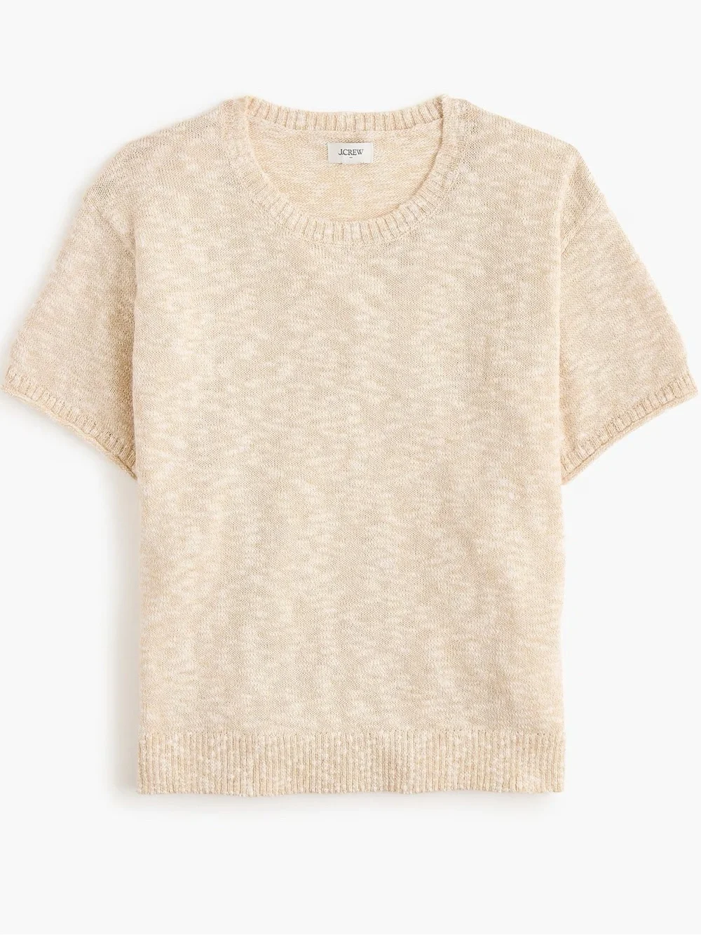 J. Crew Ivory Crewneck Knit Sweater